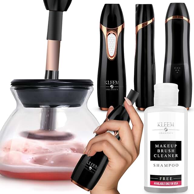 Automatic Makeup Brush Cleaner and Dryer in Black
