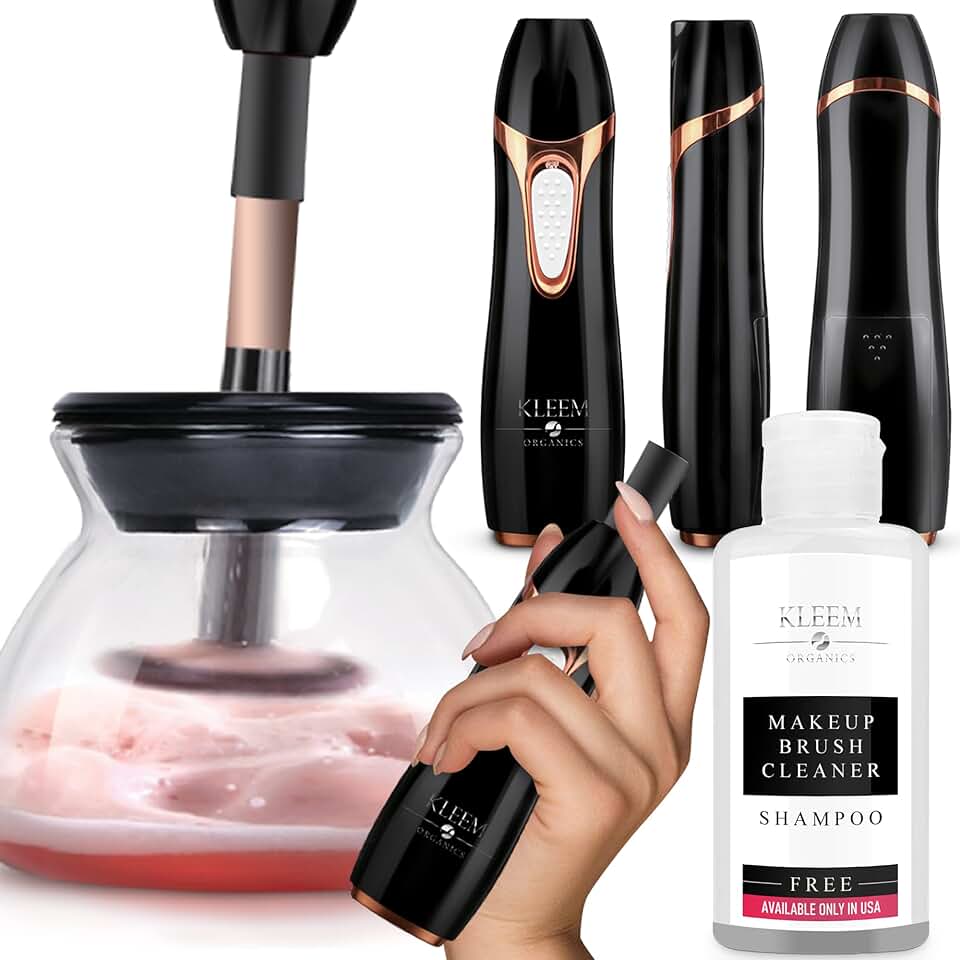 Automatic Makeup Brush Cleaner and Dryer in Black