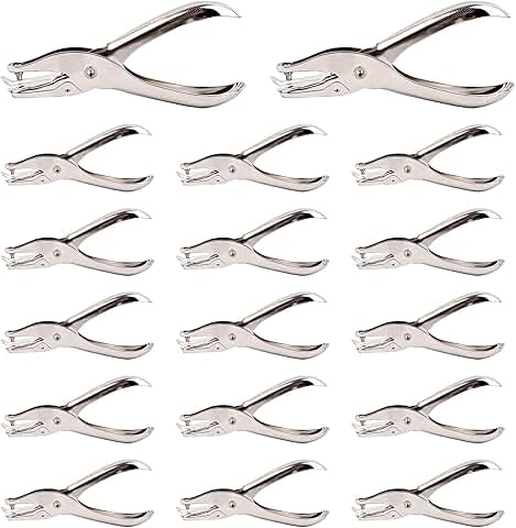 17-Piece 1/8 Inch Circle Hole Punch Set for Crafts and Office