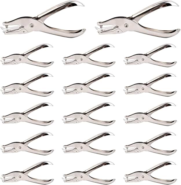17-Piece 1/8 Inch Circle Hole Punch Set for Crafts and Office