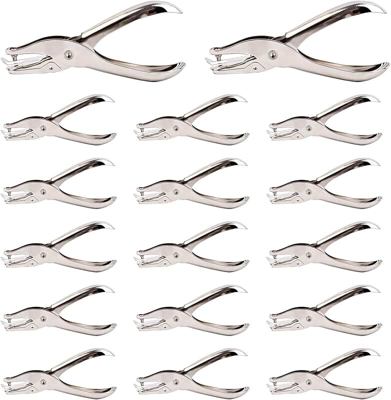17-Piece 1/8 Inch Circle Hole Punch Set for Crafts and Office