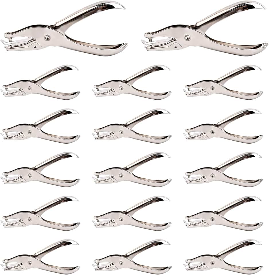 17-Piece 1/8 Inch Circle Hole Punch Set for Crafts and Office