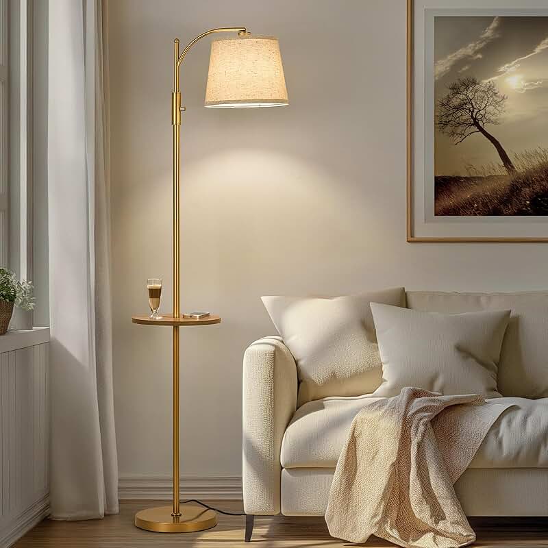 Fully Dimmable Floor Lamp with Adjustable Head