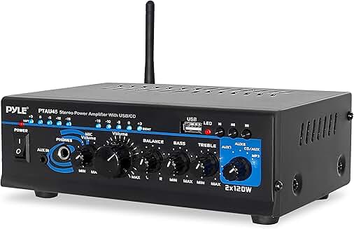 Portable Bluetooth Stereo Amplifier with USB and Subwoofer
