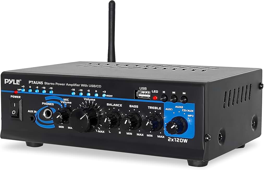Portable Bluetooth Stereo Amplifier with USB and Subwoofer