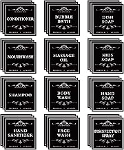 Set of 36 Waterproof Labels for Bottles and Dispensers