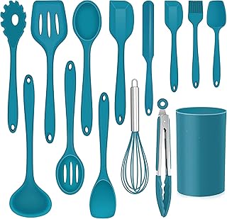 14-Piece Silicone Cooking Utensils Set with Holder