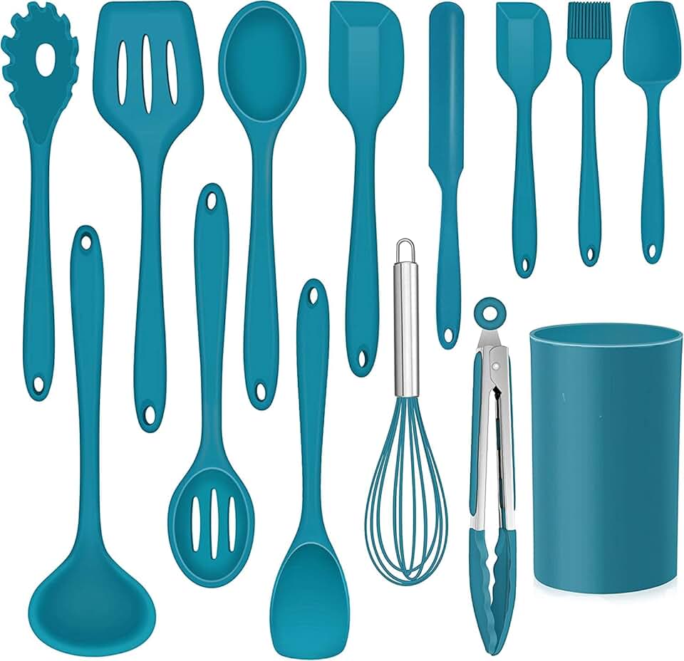 14-Piece Silicone Cooking Utensils Set with Holder