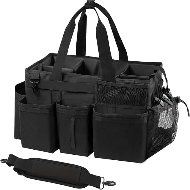 Portable Cleaning Organizer with Handle and Dividers