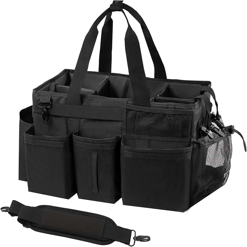 Set of 4 Small Square Plastic Buckets for Cleaning and Storage