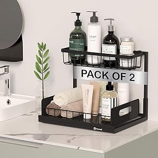 Two-Tier Under Sink Organizer with Pull-Out Shelves