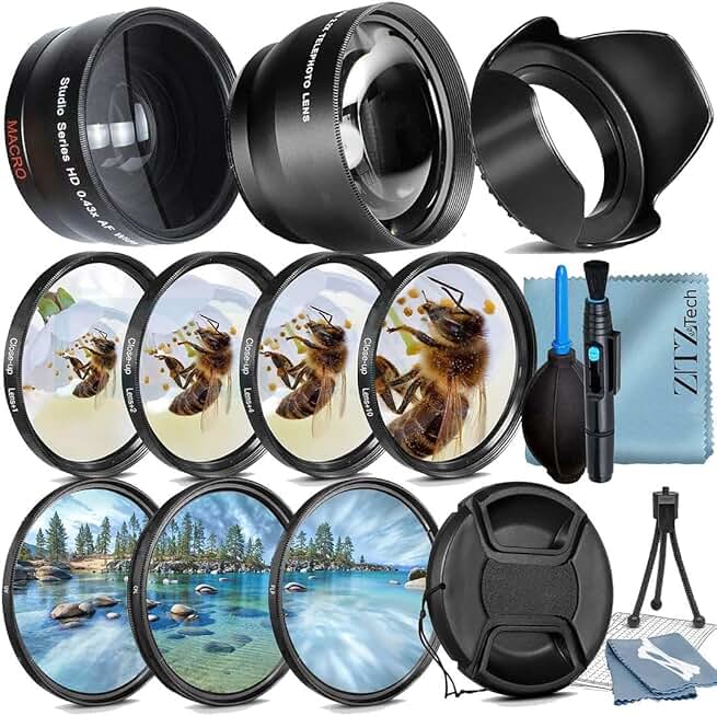 49mm Camera Accessory Bundle with Lenses and Filters