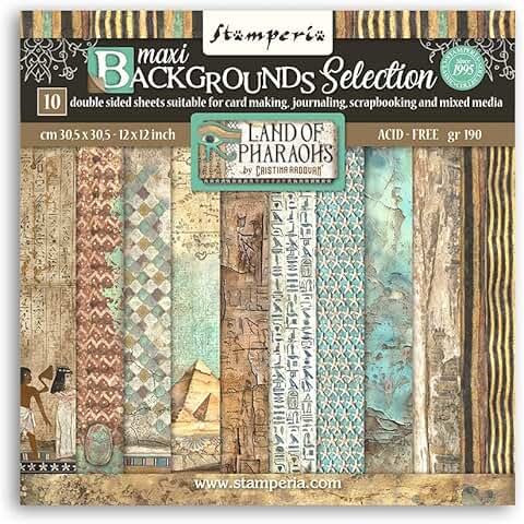 Land of Pharaohs Scrapbook Paper Pad, 30.5x30.5 cm