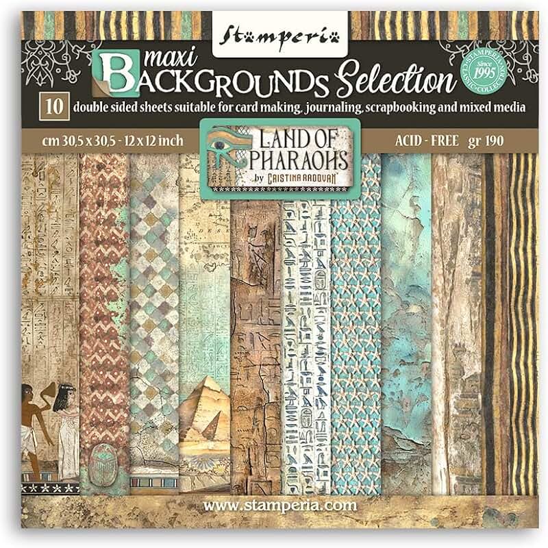 Land of Pharaohs Scrapbook Paper Pad, 30.5x30.5 cm
