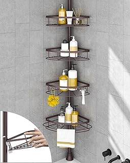 Rustproof Shower Corner Caddy with 4 Baskets