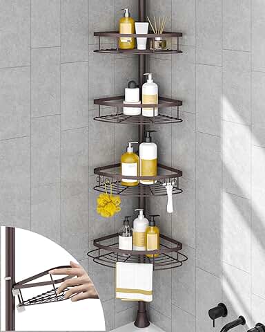 Rustproof Shower Corner Caddy with 4 Baskets