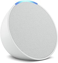 Small white speaker with Alexa, fits any room
