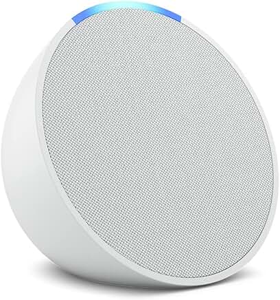 Small white speaker with Alexa, fits any room