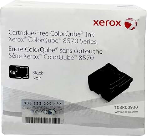 Black ink sticks for color printer, 4-pack