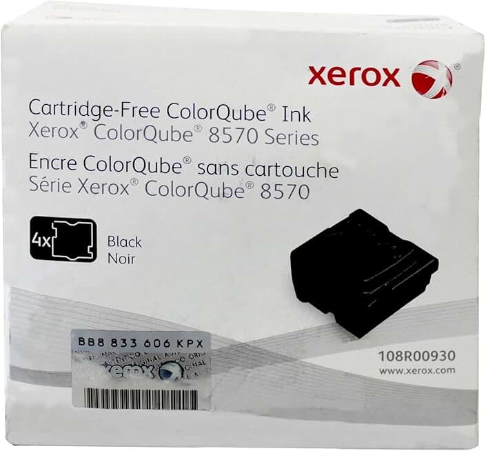 Black ink sticks for color printer, 4-pack