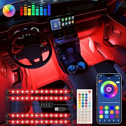 Interior Car Lights with Remote and Music Sync