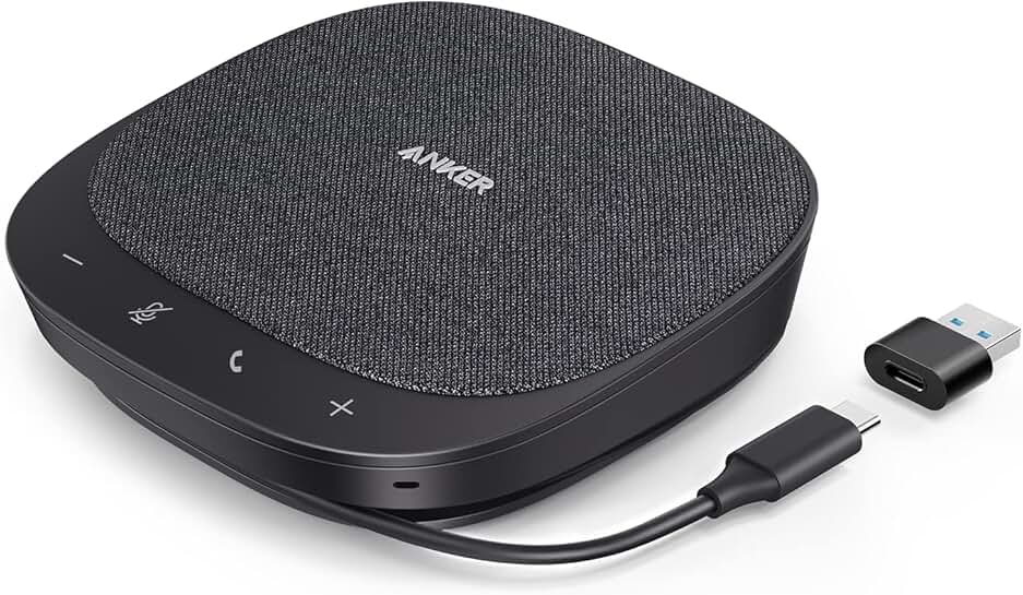 USB Conference Microphone with 360° Voice Coverage