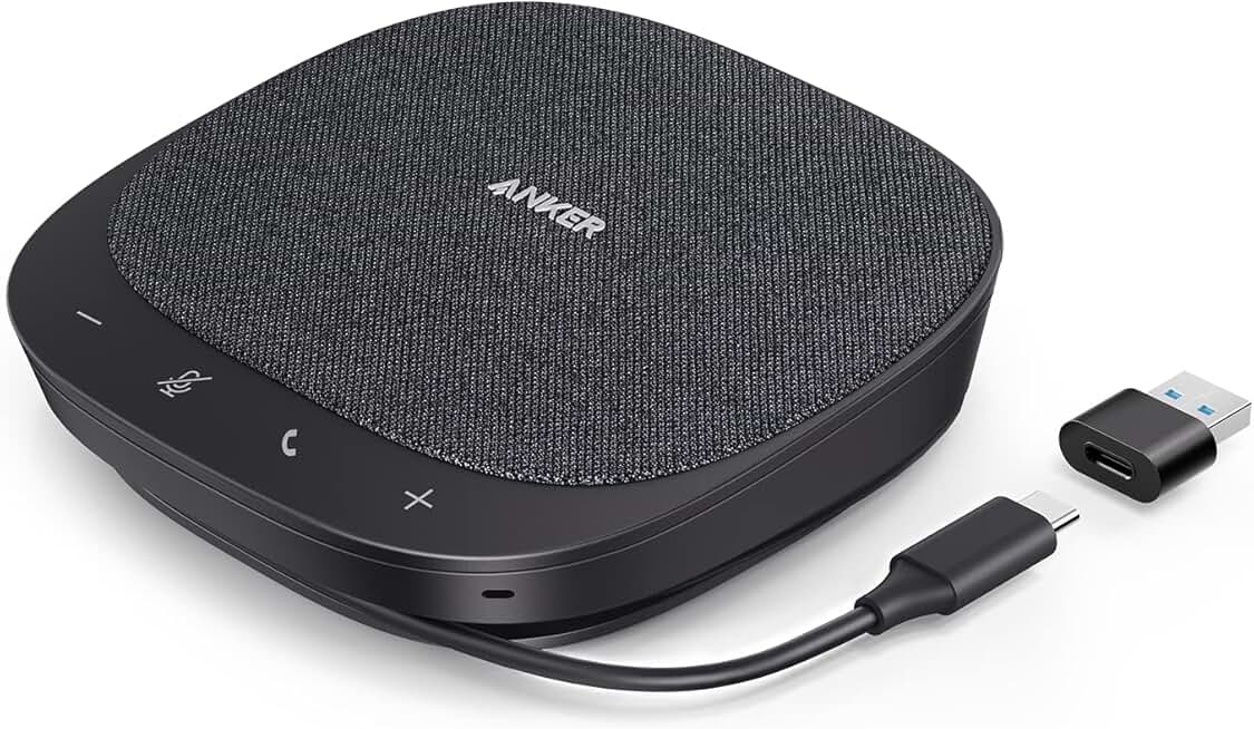 USB Conference Microphone with 360° Voice Coverage