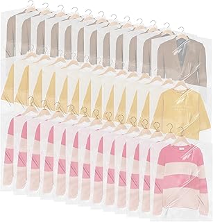 100 Clear Garment Bags for Hanging Clothes