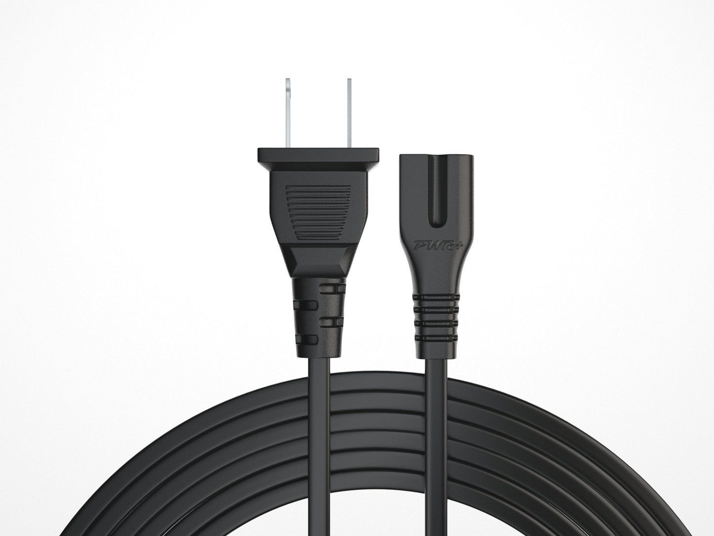 Pwr Extra Long 12 Ft 2 Prong Polarized-Power-Cord for Vizio-LED-TV Smart-HDTV D-E-M-Series Others 2 Slot Adapter-AC-Wall-Cable: IEC-60320 IEC320 C7 to NEMA 1-15P