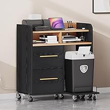 Printer stand with storage and charging station