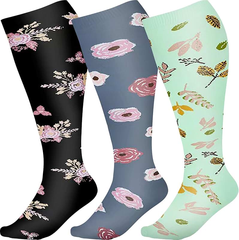 Wide Calf Compression Socks for Women and Men