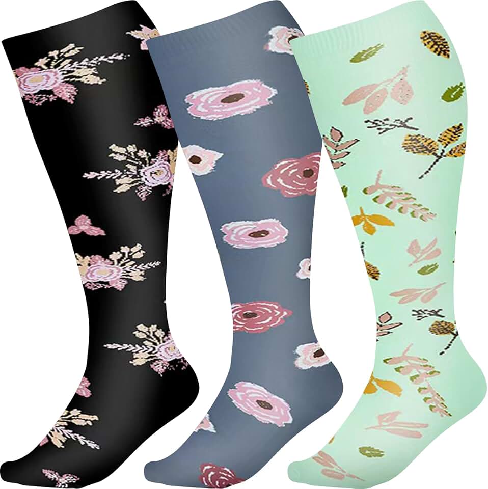 Wide Calf Compression Socks for Women and Men