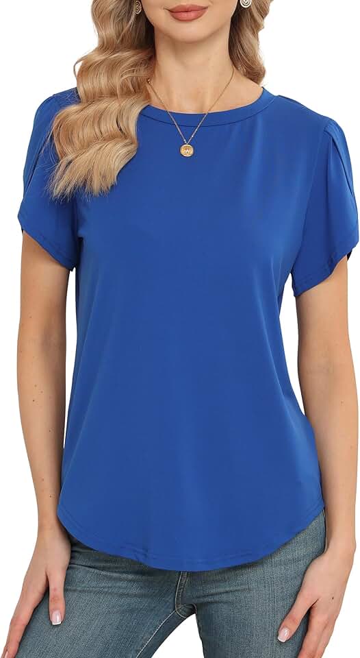 Women's Casual Short Sleeve Round Neck T-Shirt
