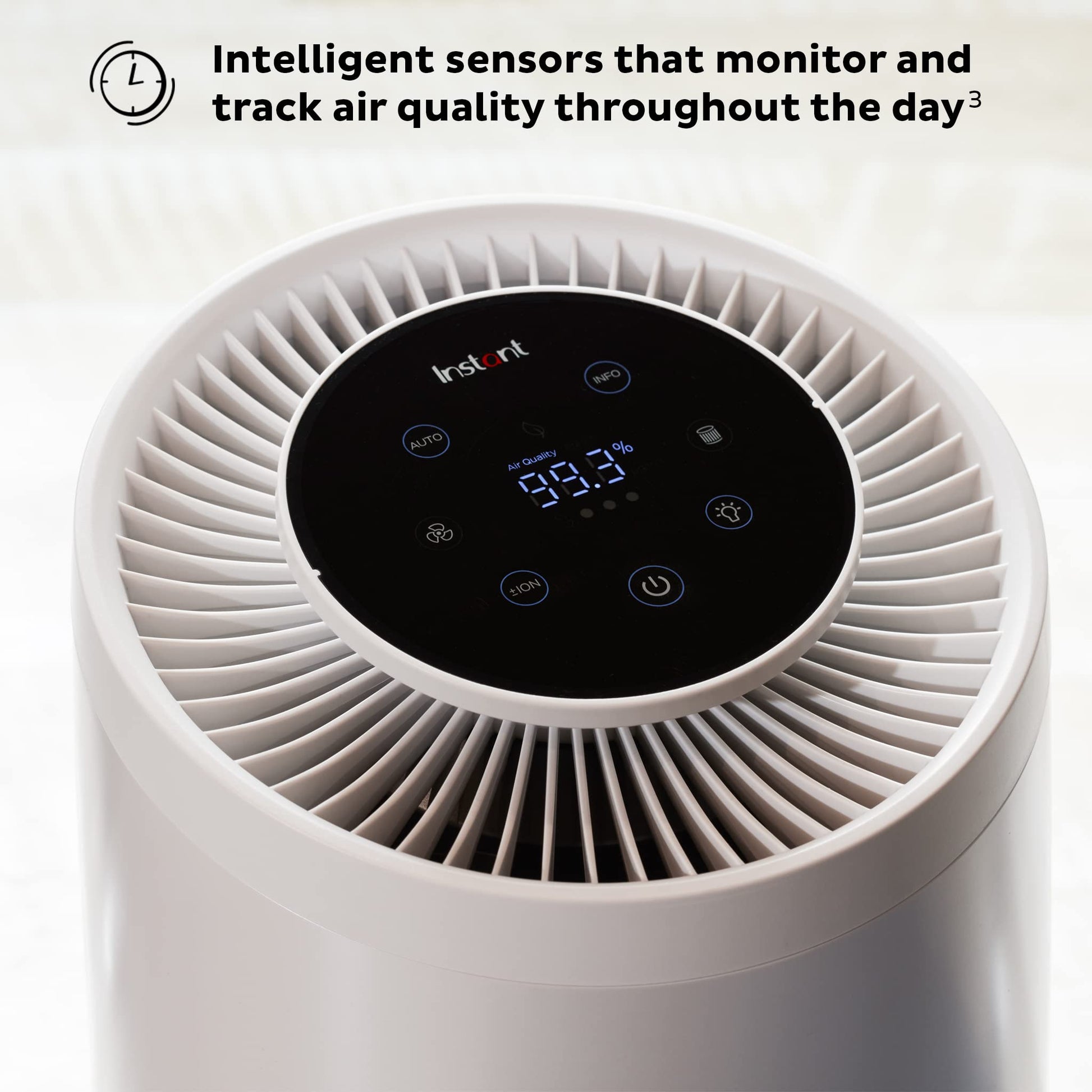 HEPA Quiet Air Purifier, From the Makers of Pot with Plasma Ion Technology for Rooms up to 1,940ft2, removes 99% of Dust, Smoke, Odors, Pollen  Pet Hair, for Bedrooms, Offices, Pearl
