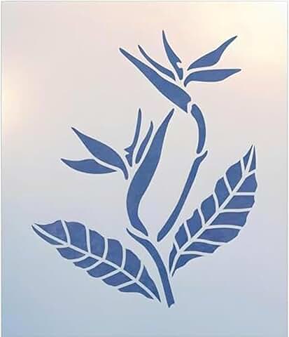 Bird of Paradise Stencil for Painting and Crafts