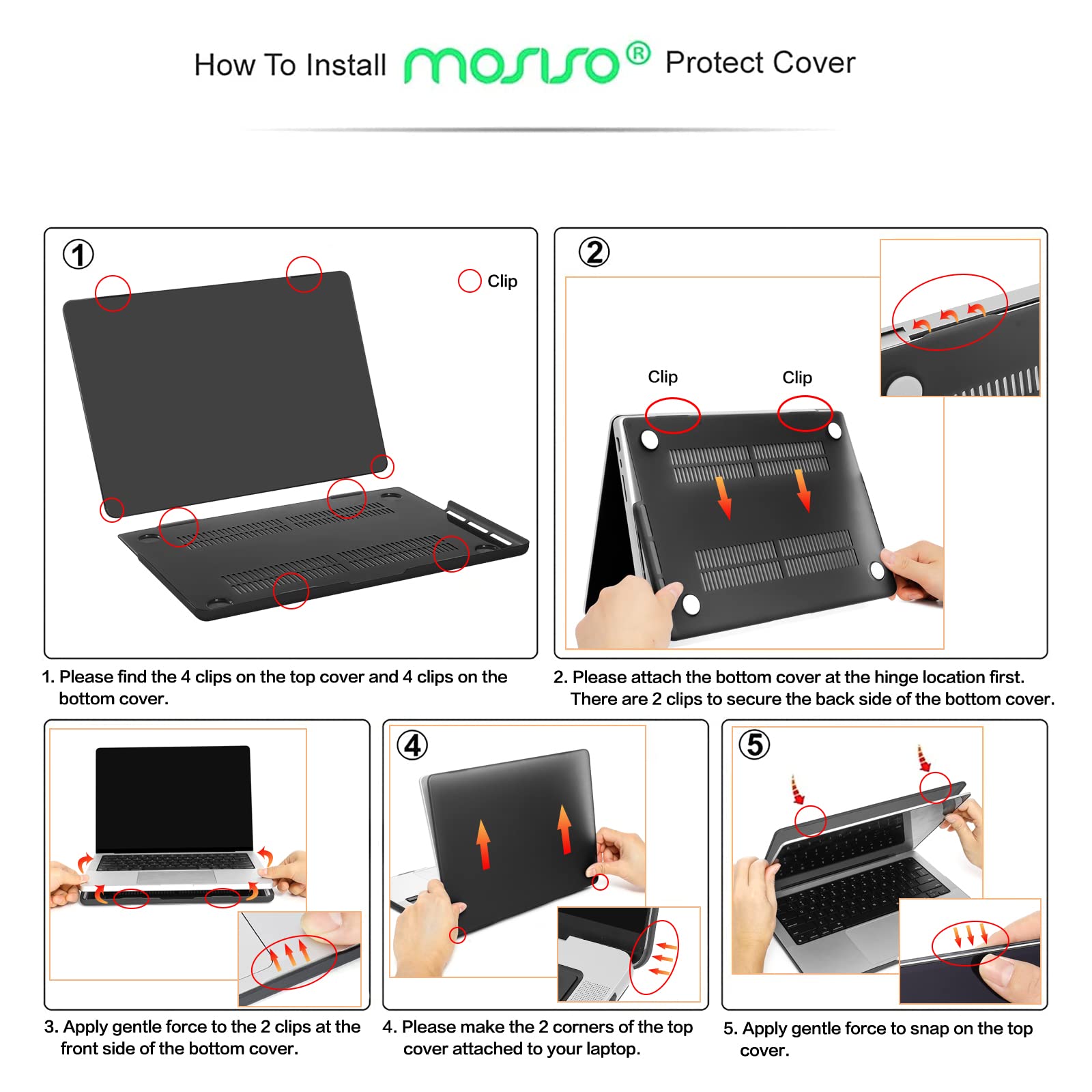 Compatible with MacBook Pro 14 inch Case 2021 2022 Release A2442 M1 Pro/Max with Liquid Retina XDR Display Touch ID, Plastic Hard Shell&Keyboard &Screen Protector&Storage Bag, Black