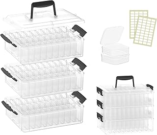 Three-Tier Bead Storage Box with 90 Compartments