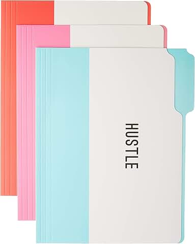 Set of 9 stylish file folders with unique designs