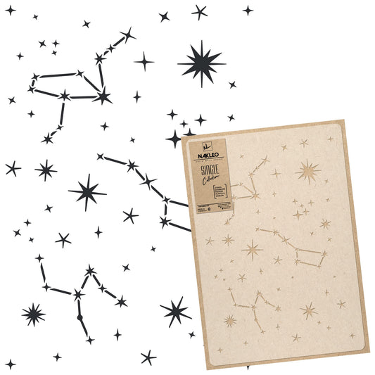 Reusable Plastic Wall Pattern 43x64cm Constellation Night Sky