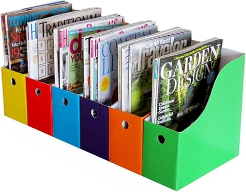 Magazine File Organizer Box in Multiple Colors