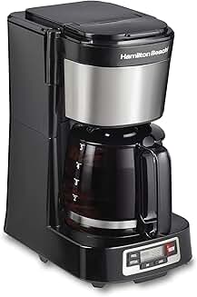 5-Cup Drip Coffee Maker with Programmable Clock