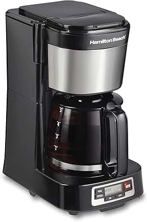 5-Cup Drip Coffee Maker with Programmable Clock