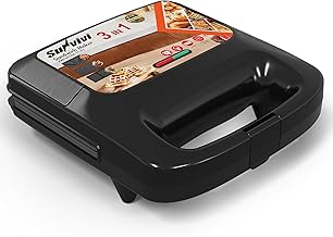 3-in-1 Waffle, Grill & Sandwich Maker with Non-Stick Plates