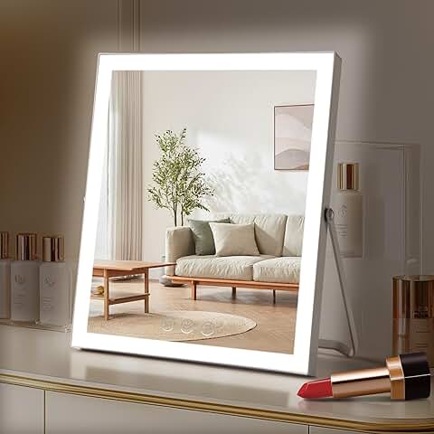 Lighted 10x12 Makeup Mirror with 3 Color Modes