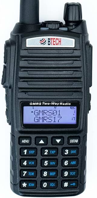 5W GMRS Two-Way Radio with Custom Channels and Weather Features