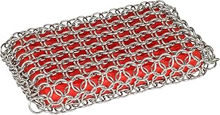 Red scrubbing pad for cleaning