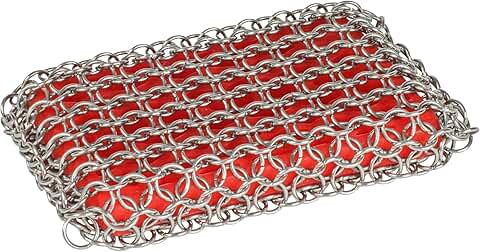 Red scrubbing pad for cleaning