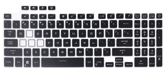 Black keyboard cover for gaming laptops