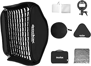 Foldable 32x32 inch Flash Softbox Kit with Grid and Carrying Case
