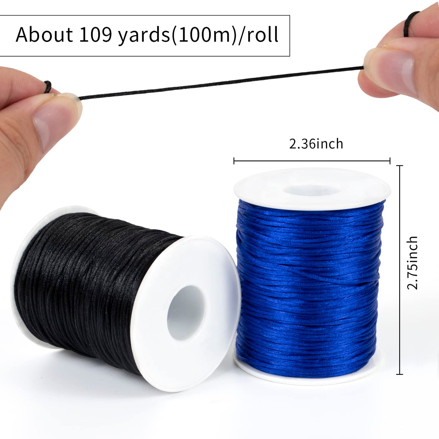 1.5mm Nylon Cord for Jewelry Making and DIY Projects